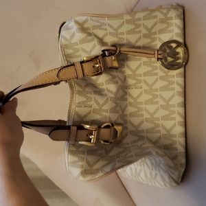 Michael kors logo satchel tote